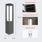 32" Solar Pathway Light, 3000K Bollard Lights Outdoor, IP65 Waterproof - Image 2