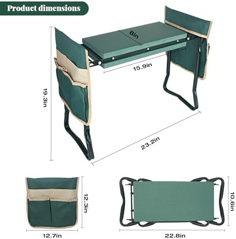 RAIN SPIRIT Garden Kneeler and Seat Gifts Foldable Gardening Stool - Image 2