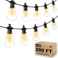 ST38 LED Outdoor String Lights, 200FT(100FT x 2) Hanging Patio Lights by FOOMAN