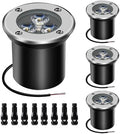 Low Voltage In-ground Lights LED Well Light Landscape Light with Connectors 3W 12V 24V Waterproof IP67 Pathway Lights Outdoor spotlights Trees Flags for Garden,Yard,Tree (Cool White) by AHSELLUS