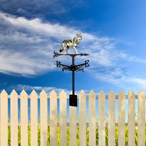 Metal Rooster Weather Vane, Retro Style, Suitable for Rooftop Villas and Peacock Weather vanes; Ideal for Sheds, courtyards, and gazebos. (Redcrowned Crane a) - Image 2