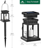 GIGALUMI 8 Pack Solar Halloween Lanterns Outdoor, Candle Lights with Stakes - Image 6