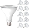 Sunco 10 Pack PAR30 LED Bulb Flood Light, E26, 11W=75W Dimmable, Long Neck by SuncoLighting