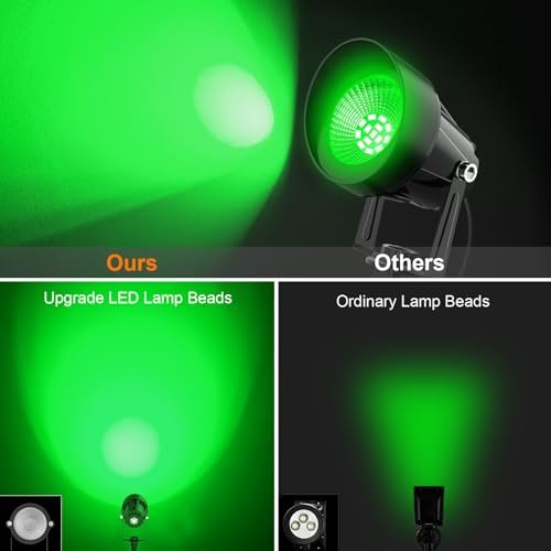 Green Spotlights Outdoor, 14 LED Landscape Lighting with US Plug for Tree - Image 3