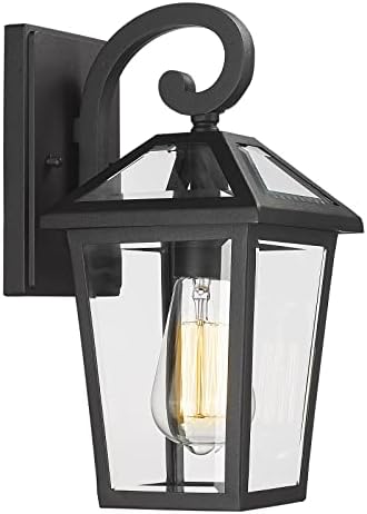 Outdoor Light Fixtures Wall Mount, Waterproof Exterior Wall Lanterns with Glass, Outside Wall Sconces, Front Porch Lights for House Garage Doorway Patio (Small, 1Pack) by Luminzone
