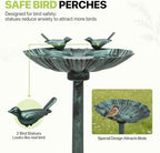 Magshion 31.5" Bird Bath with Solar Fountain for Outside, Green - Image 6