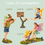 PRETMANNS Fairies for Fairy Garden - 4 Piece Outdoor Figurine Set - Image 3