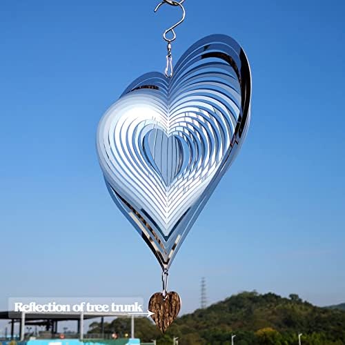DJUAN Heart Wind Spinners for Yard and Garden, Gifts for Women, Grandma, Mom, Daughter, Wife, Aunt, Sister, Wind Chimes for Outside, Christmas Decoration - Image 6