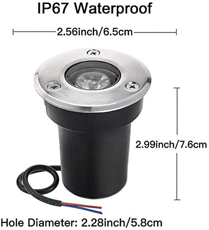 SUNRIVER Low Voltage Landscape Lights,1W Outdoor In-Ground Lights 12V-24V LED Landscape Lighting for Paver, Deck, Step, Garden, IP67 Waterproof (6 Pack Warm White) - Image 4