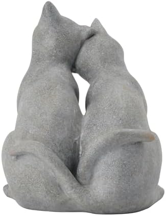 Cat Garden Statues Outdoor Cat-Figurines - Garden Decorations 8.5 x 8 x 10.5 in Resin Kitten Couple Sculpture Cats Statue for Farmhouse Outside Backyard Lawn Gift for Kitten Lovers Newman House Studio - Image 2