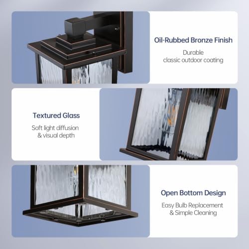 Oil-Rubbed Bronze Outdoor Wall Light, Aluminum Porch Lights Outdoor - Image 6