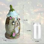 Resin Fairy Garden Statue with Solar Light Perfect for Garden Decor,12.2 in - Image 3