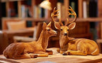 Resin Buck and Doe Statue-Animal Deer Couple Garden Accessories Collectible Figurines Sculpture Home Coffee Shop Decoration Ornaments or Outdoor Yard Lawn Decor Gifts for Birthday Anniversary - Image 2