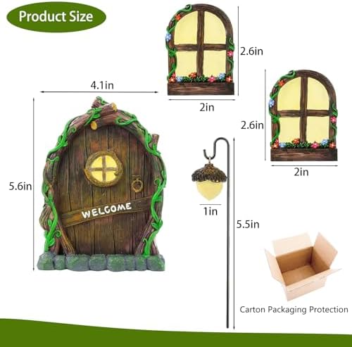 Fairy Door and 3 PCS Climbing Gnomes Bundle - Image 3