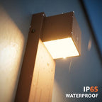 4 Pack 13" Modern Outdoor Led Wall Light,16W 3000K 1200Lumen Porch & Patio Hardwired Wall Mount Wall Sconces,Exterior IP65 Waterproof Aluminum Wall Lamp for Front Door Garage Garden(Rust) - Image 4