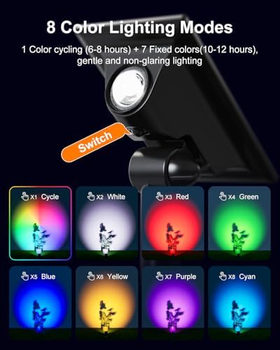 6 Pack Color Changing Solar Power Spot Lights for Halloween Decorations LED - Image 2