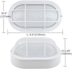 GRUENLICH LED Bulkhead Light, 8.5" Oval Aluminum, 3000K, White, 2 Pack - Image 4