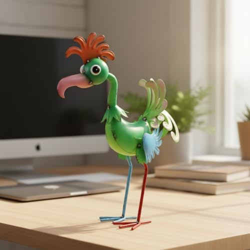 19'' Tall Metal Rooster Statue for Farmhouse, Lawn, Garden - Image 5