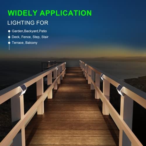 JSOT Solar Powered Lights Ideal for Step, Fence, Deck, Stair-Cool White-12P - Image 5