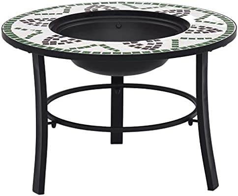 Mosaic Fire Pit Green 26.8 Inch Ceramic - Image 2