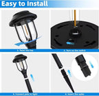 Solar Lights Outdoor 8 Pack, Cool White Solar Pathway Lights, Auto On/Off,Waterproof Solar Powered LED Landscape Lighting for Path Walkway Driveway Yard Garden Patio - Image 5