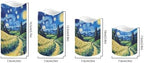 Flameless Candles with Remote Van Gogh Starry Night Flickering Battery Operated Candles with Timer Waterproof Real Wax LED Pillar Candles for Holiday Party Decor Set of 4 - Image 2