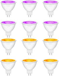 MR16 Orange & Purple LED Light Bulbs 12 Pack, 6W, GU5.3 Bi-Pin 12V, Non-Dimmable, 38° Beam, Halloween Party Lighting for Yard, Trees, Garden, Landscape by Dorillo
