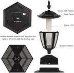Dynaming Solar Flame Post Lights Outdoor, Solar Powered Lamps Fence Post Cap Lights, Flickering Flame LED Lantern Decorative Waterproof for Garden Deck Patio, Fit 4x4, 5x5 or 6x6 Wooden Posts, 6 Pack - Image 6