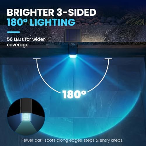 Solar Pool Light for Inground Pools Only, 56 LEDs 3-Sided 180° Wide Glow, Remote Control, 10 Colors 4 Modes, 3 Brightness Levels, Extendable Underwater Effect, IP68 Waterproof, 1 Pack - Image 4