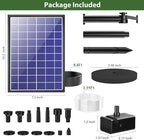 Antfraer 8W Solar Fountain Pump With 3600mAh Battery Backup, Solar Water Fountain for Bird Bath with Double-Layer Nozzles & 5Ft PVC Tubing for Bird Bath Small Pond Waterfall DIY Features - Image 7