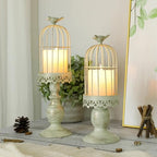 2PCS Iron Birdcage Candle Holder Decorative for Weddings Home Vintage Detachable Centerpieces Tables Hanging Outdoor Indoor Courtyard - Image 4