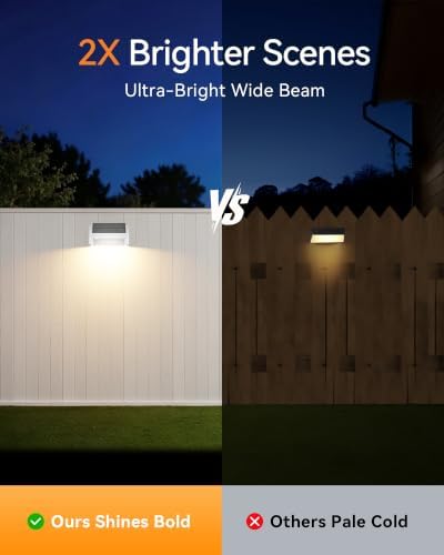 Fence Lights Solar Powered with Remote 12 Pack, IP65 Waterproof - Image 2