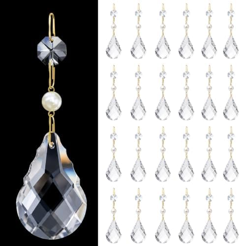 2" Pendant Chandelier K9 Crystal Decorative Hanging Ornaments (Vintage B, 24) by kehail