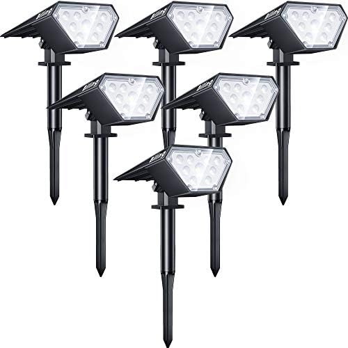 Biling Solar Spot Lights Outdoor Waterproof Bright 700 Lumen White 6 Pack by Biling