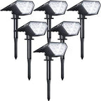 Biling Solar Spot Lights Outdoor Waterproof Bright 700 Lumen White 6 Pack by Biling