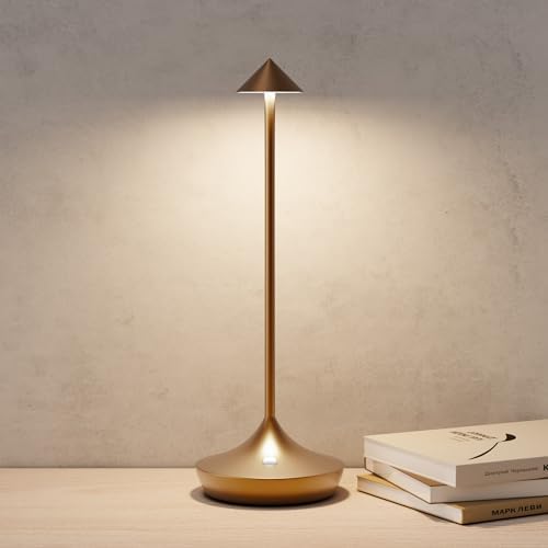 Cordless Rechargeable Table Lamp, Long-Lasting 60-Hr Battery, Dimmable LED by ZenithLightTableLamp