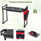 Goplus Garden Kneeler and Seat, Heavy-Duty Garden Bench w/Large Tool Pouch, Widen EVA Foam Kneeling Pad, Portable Gardening Helper for Women Men Seniors, Foldable Garden Stool for Kneeling & Sitting - Image 3
