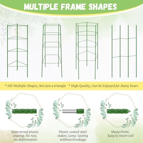 Legigo 6 Pack Tomato Cage for Garden, Up to 48Inch Sturdy Tomato Trellis - Image 5