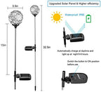Solar Garden Lights Outdoor, Upgraded Globe Powered Garden Light, Multi-Color Changing LED Solar Stake Lights for Patio Backyard Pathway Party Decoration (Stainless Steel, 2 Pack) - Image 3