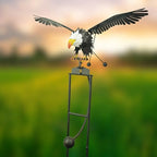 Red Carpet Studios Garden Stake Metal Rocker Gardening Yard Art, 58.5" Tall with 38" Wingspan, Bald Eagle - Image 2