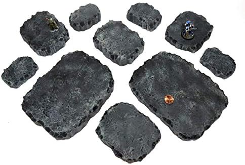 Handmade Basalt Black Stacking Hills - Handmade Terrain for Tabletop War Games and TTRPGs - Image 2
