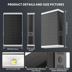 Solar Wall Light Outdoor , 3000/4000/6000K 3 Modes Dusk to Dawn Lighting Wall Sconce IP67 Waterproof Up and Down Solar Lights Outdoor Front Door Light for House, Garage, Porch, Doorway,Fence (6PACK) - Image 2