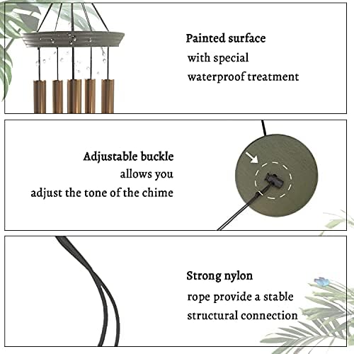 Personalized Memorial Tree of Life 30"/36" Wind Chimes - Image 5