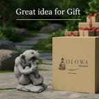 OLOMA Thinking Gargoyle Concrete Garden Statue Outdoor Gothic Decor Handcrafted Stone Fantasy Creature Sculpture Lawn Yard Patio Porch Courtyard Landscape Ornament Cement Beast Garden Accent - Image 5