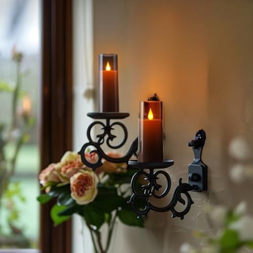 Amagic Grey Flameless Candles 9 Set, Battery Operated Halloween Candles - Image 4