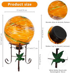 10 Inch Glass Gazing Ball with 9.4" H Metal Stand - Image 3