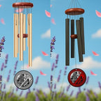 Personalized Firefighter Memorial Wind Chimes for Outdoors – Custom Photo Name & Years Remembrance Chime – Sympathy Gift for Loss of Loved One – Meaningful First Responder Tribute for Garden - Image 4