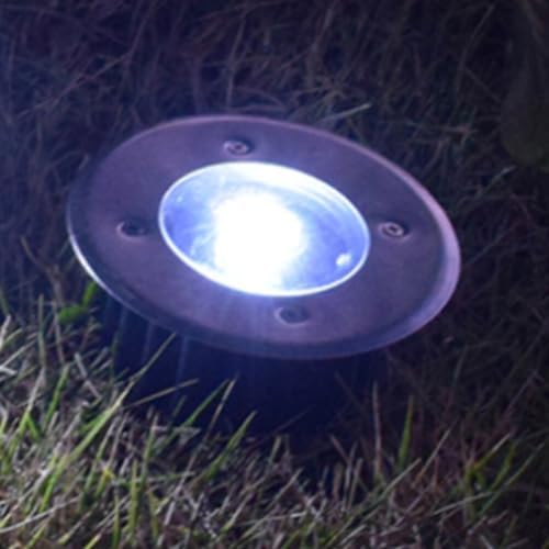 DOITOOL Flat Solar Lights Outdoor Pathway: 4PCS Lights Outdoor Waterproof Solar Ground Lights - Solar Disk Light for Pathway, Yard, Lawn - Image 4