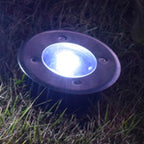 DOITOOL Flat Solar Lights Outdoor Pathway: 4PCS Lights Outdoor Waterproof Solar Ground Lights - Solar Disk Light for Pathway, Yard, Lawn - Image 4