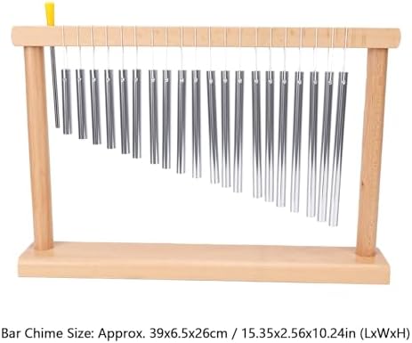 Haofy Tabletop Wind Chime 20 Aluminum Tubes, 39cm Wood Base - Image 3
